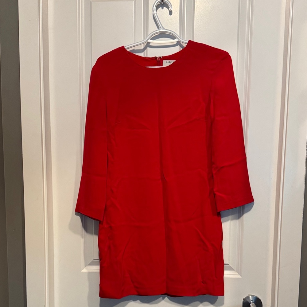 Babaton Bold Red Long Sleeve Dress
